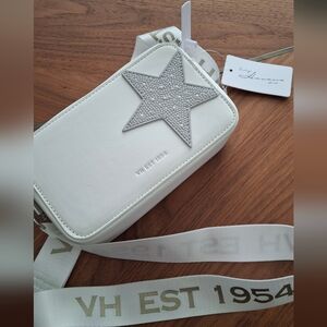 White Star Embellished Crossbody Bag